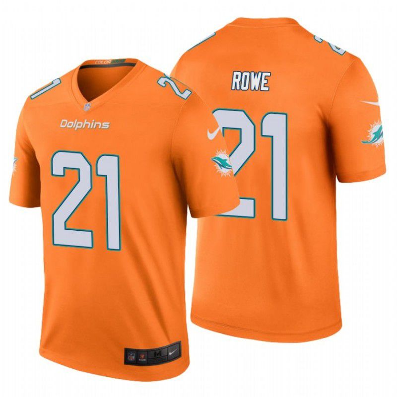 Men Miami Dolphins #21 Eric Rowe Nike Oragne Color Rush Legend NFL Jersey